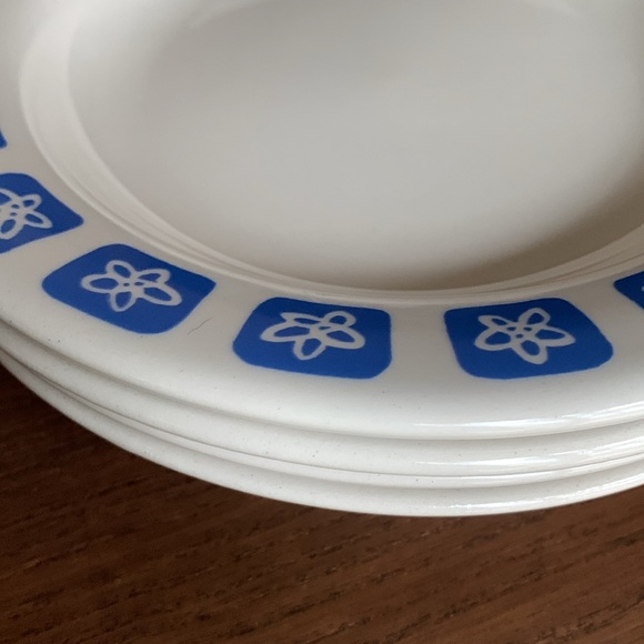 MCM - Romanian Soup Bowls - blue flower motif - Picture 3 of 3